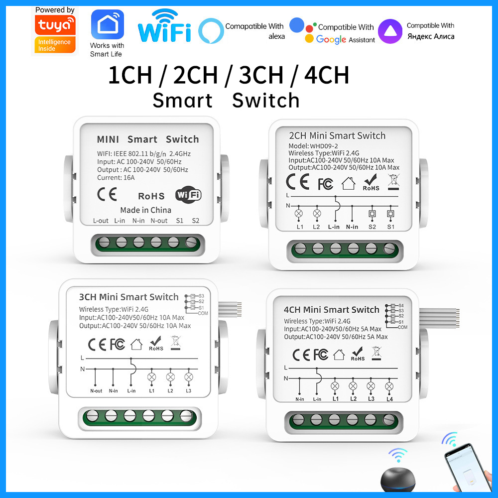 Tuya WiFi Smart-Schalter 1/2/3 – Smart Light Switch Wifi Bewertung und Preis